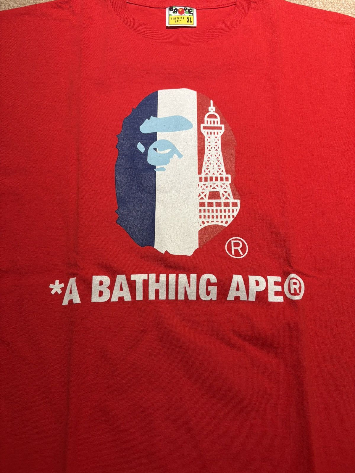 Bape Bape Paris Tee Size US XL / EU 56 / 4 - 2 Thumbnail