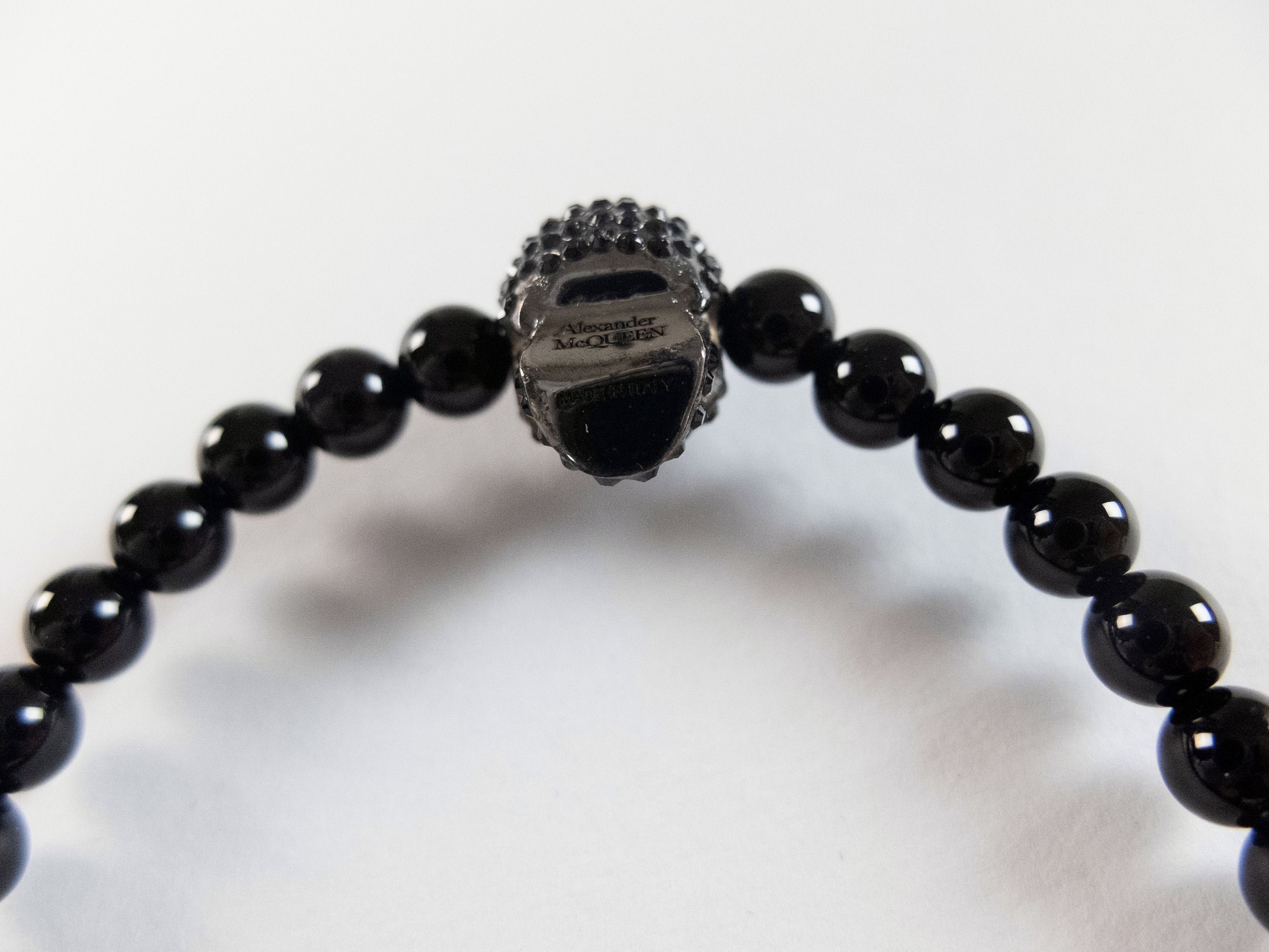 Alexander McQueen ALEXANDER MCQUEEN black Pave crystalized skull bracelet q Size ONE SIZE - 6 Thumbnail