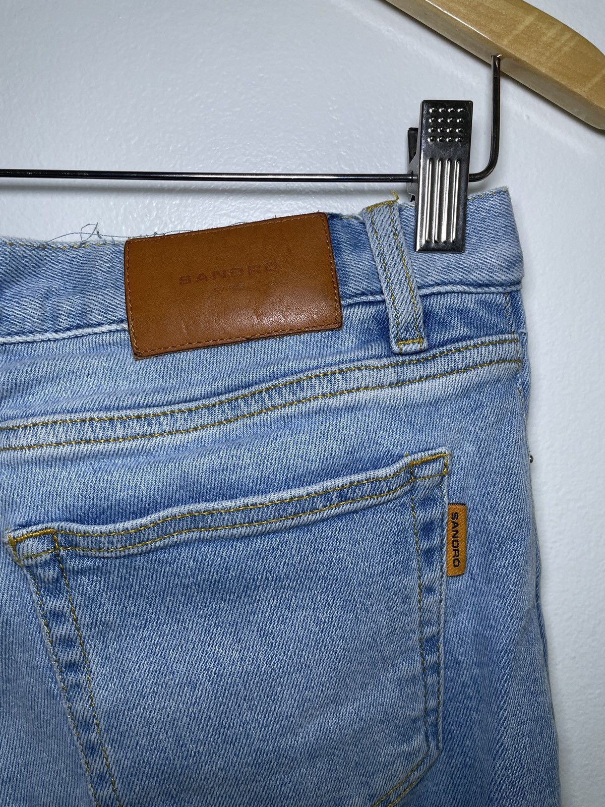 Sandro Sandro Light Blue Washed Jeans Size US 28 / EU 44 - 4 Thumbnail