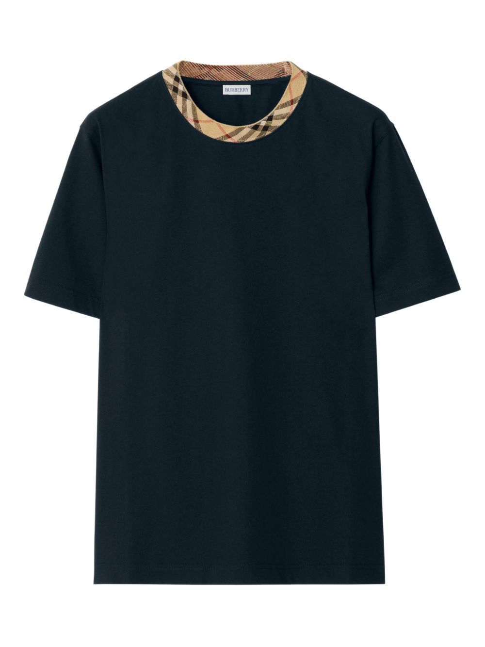 Burberry CHECK MOTIF COTTON T-SHIRT Size US S / EU 44-46 / 1 - 1 Thumbnail