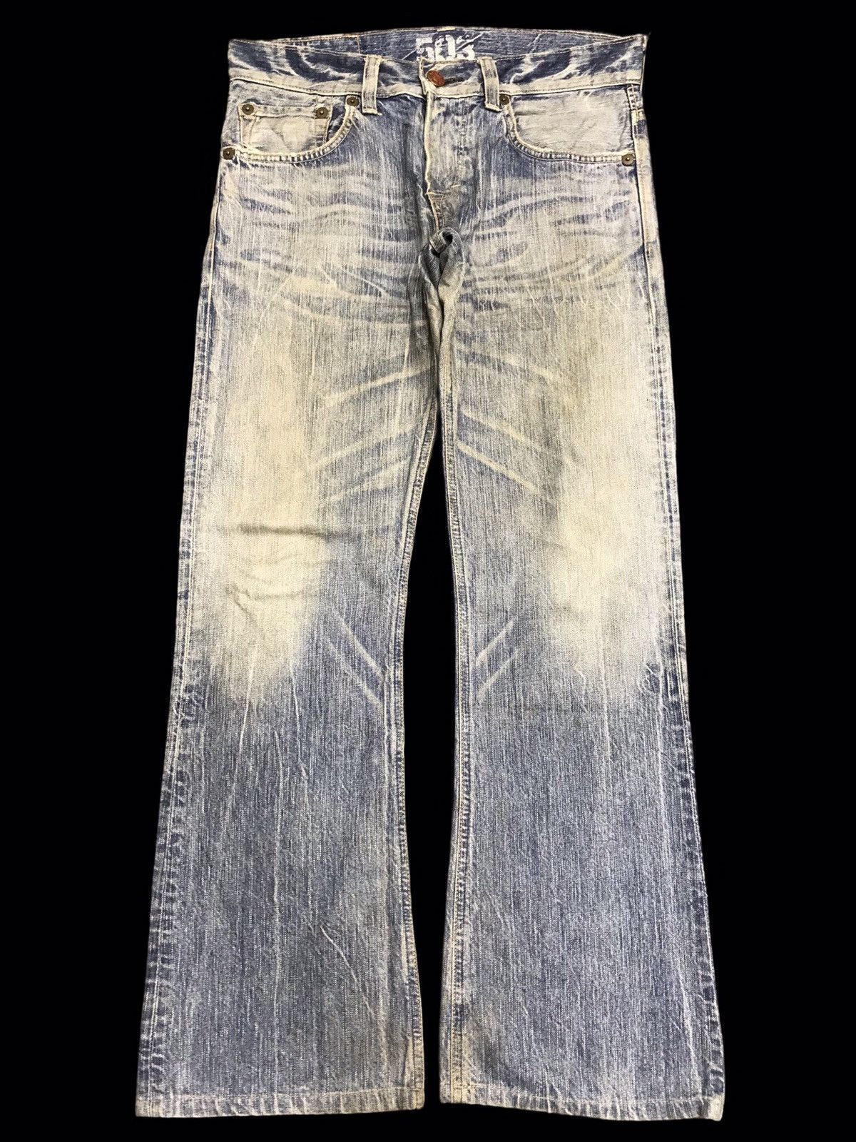 💥FLARE💥ARCHIVAL EDWIN 503 ARTISANAL FADES FLARE DENIM F338