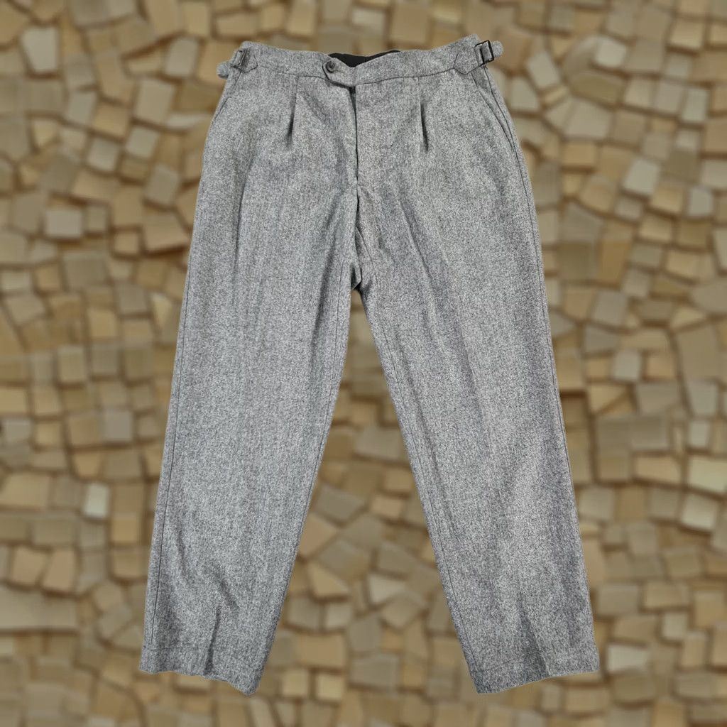Thom Sweeney Thom Sweeney Trousers Grey Wool Flannel W30 L26 Dress Pants Mens Regular Slim/Tapered Pocket Size US 30 / EU 46 - 1 Thumbnail