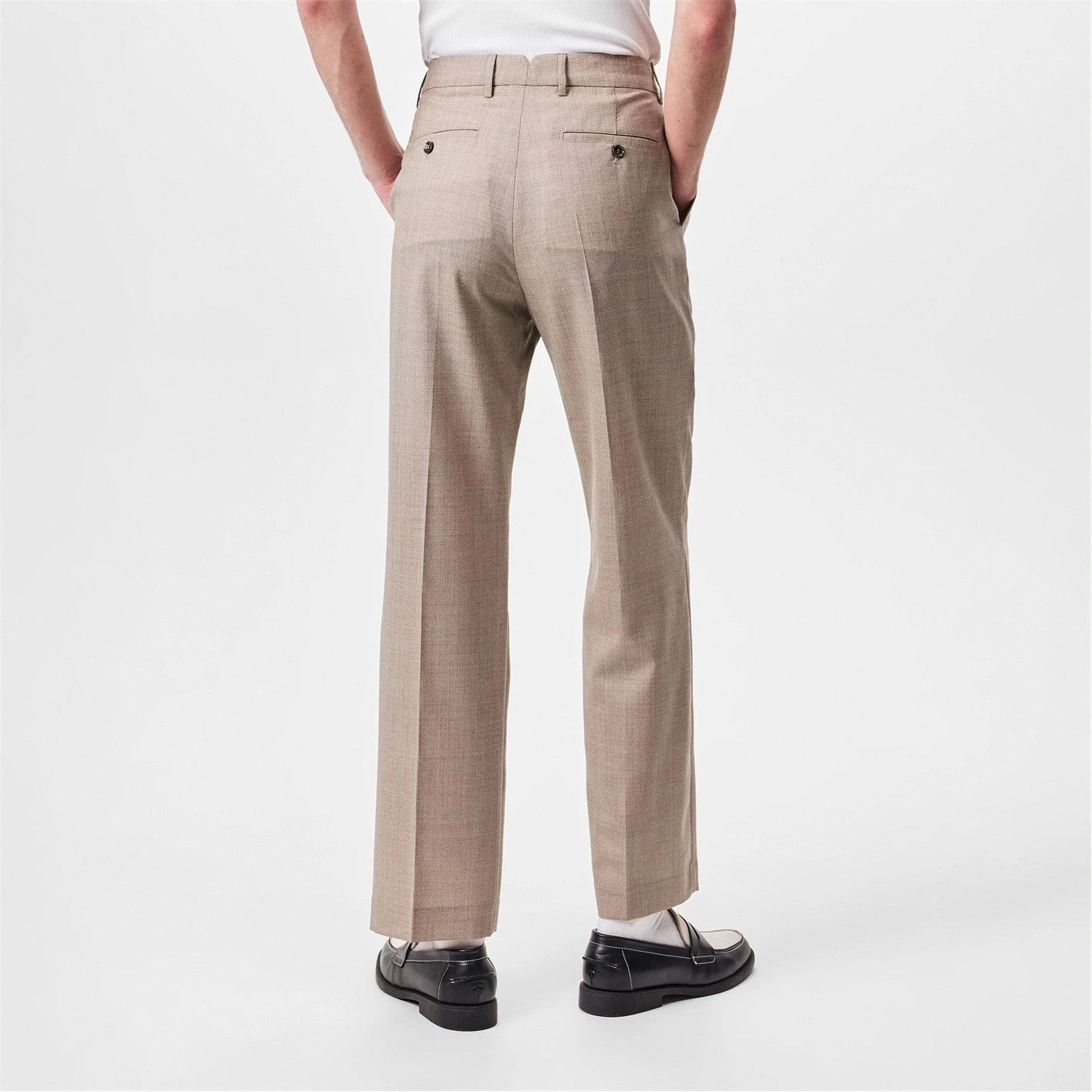 AMI o1g2r1mq0326 Straight Trousers in Beige Size US 34 / EU 50 - 3 Thumbnail