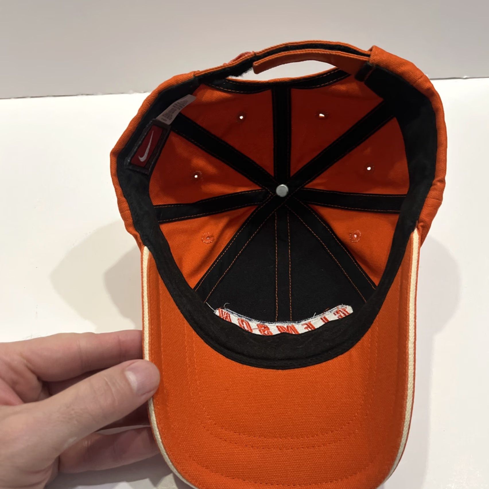 Nike Clemson Tigers Nike Hat Cap Orange White On Field Center Swoosh Baseball Cap Unisex Adults One Size Adjustable Lightweight Polyester Size ONE SIZE - 5 Thumbnail