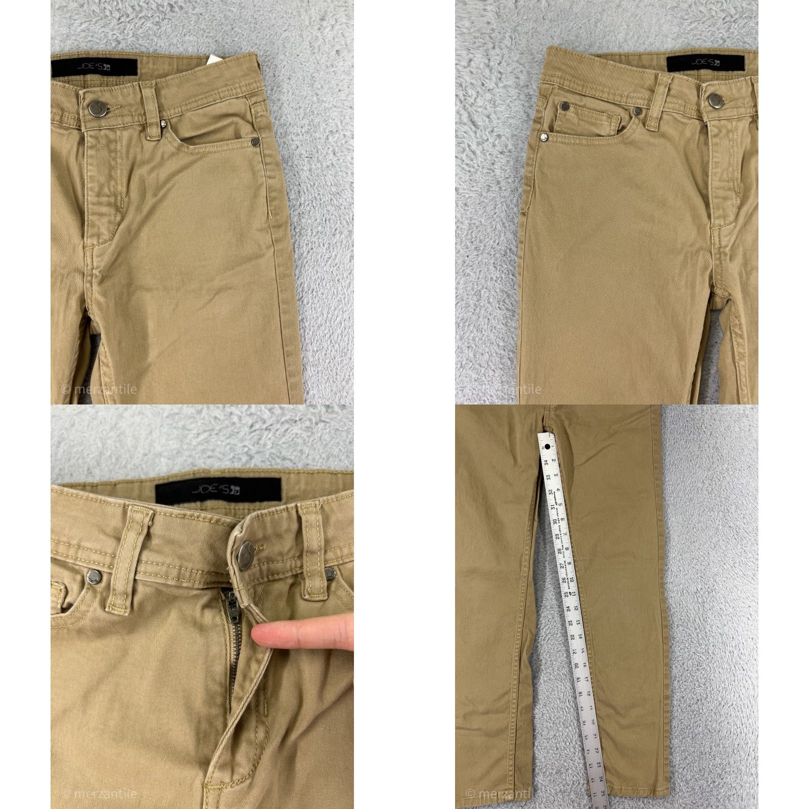 Vintage Joe's Jeans Women's Jeans Size 12 Beige Cotton Blend Straight Leg Mid Rise Fall Summer 2020s Women's Size 34" / US 12 / IT 48 - 8 Thumbnail