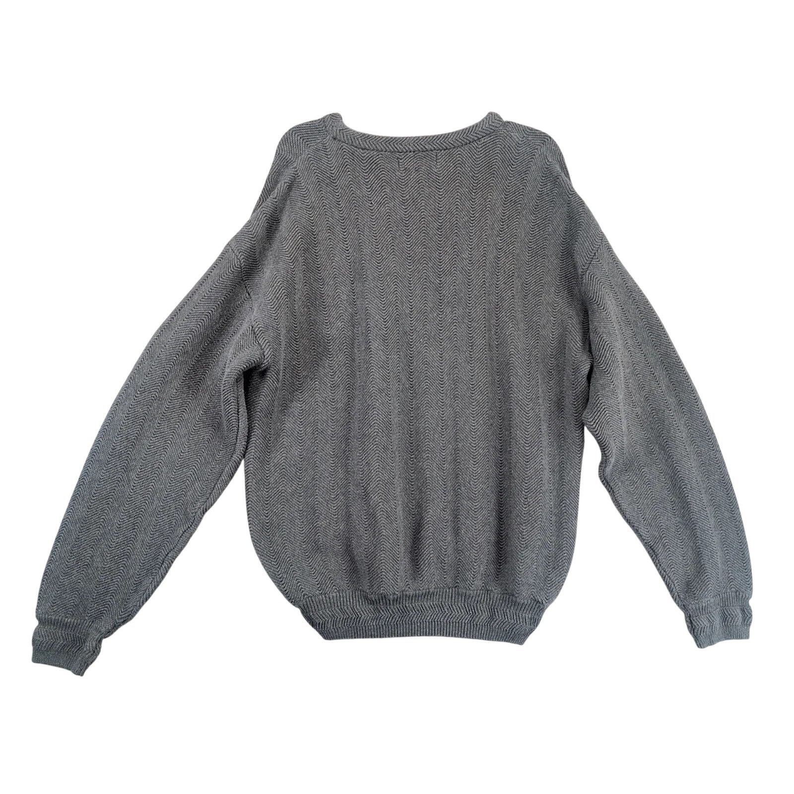 Alexander Julian Alexander Julian Colours Pullover Sweater Mens XL Wavy Lines Size US XL / EU 56 / 4 - 2 Thumbnail