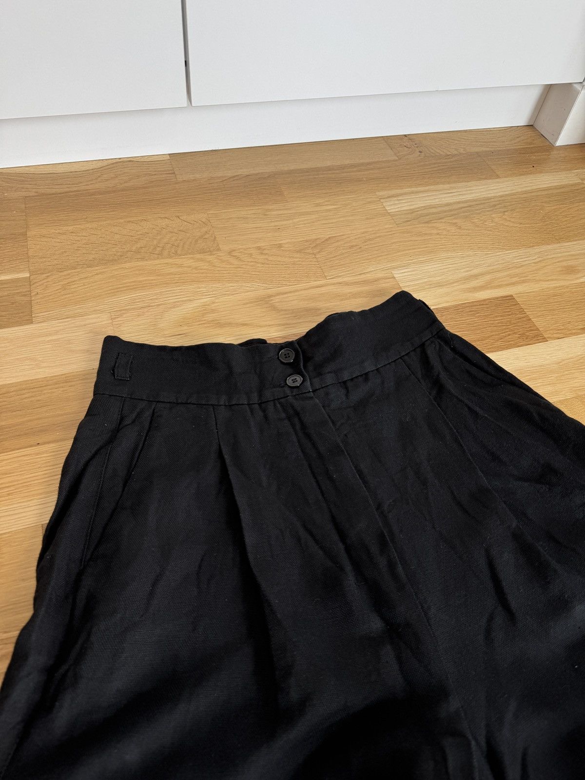 Max Mara ‘S MaxMara wide leg pleated linen trousers pants oversized Size 28" / US 6 / IT 42 - 3 Thumbnail