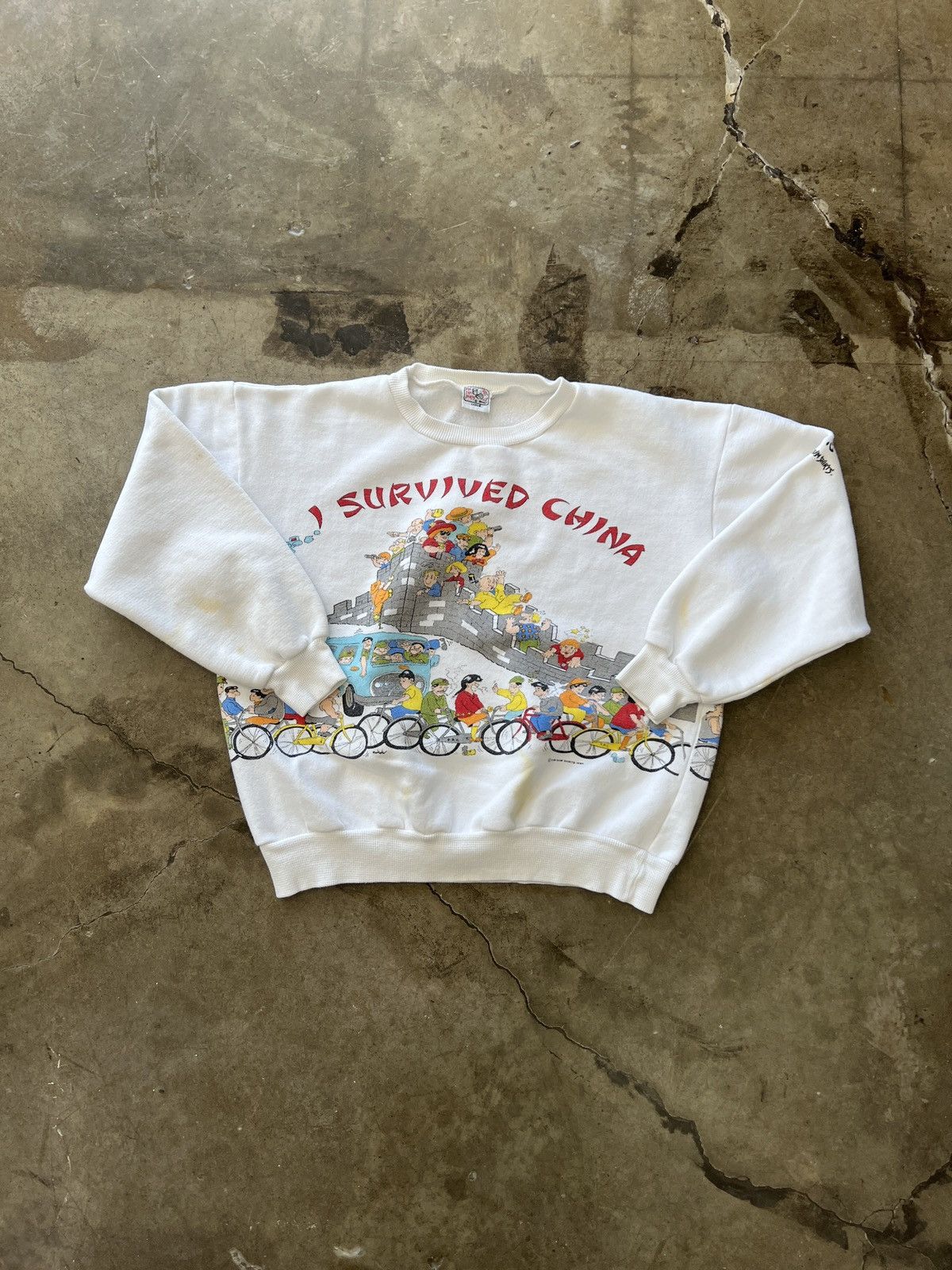 Vintage Vintage 1986 I Survived China Great Wall Crewneck Large Size US L / EU 52-54 / 3 - 2 Thumbnail