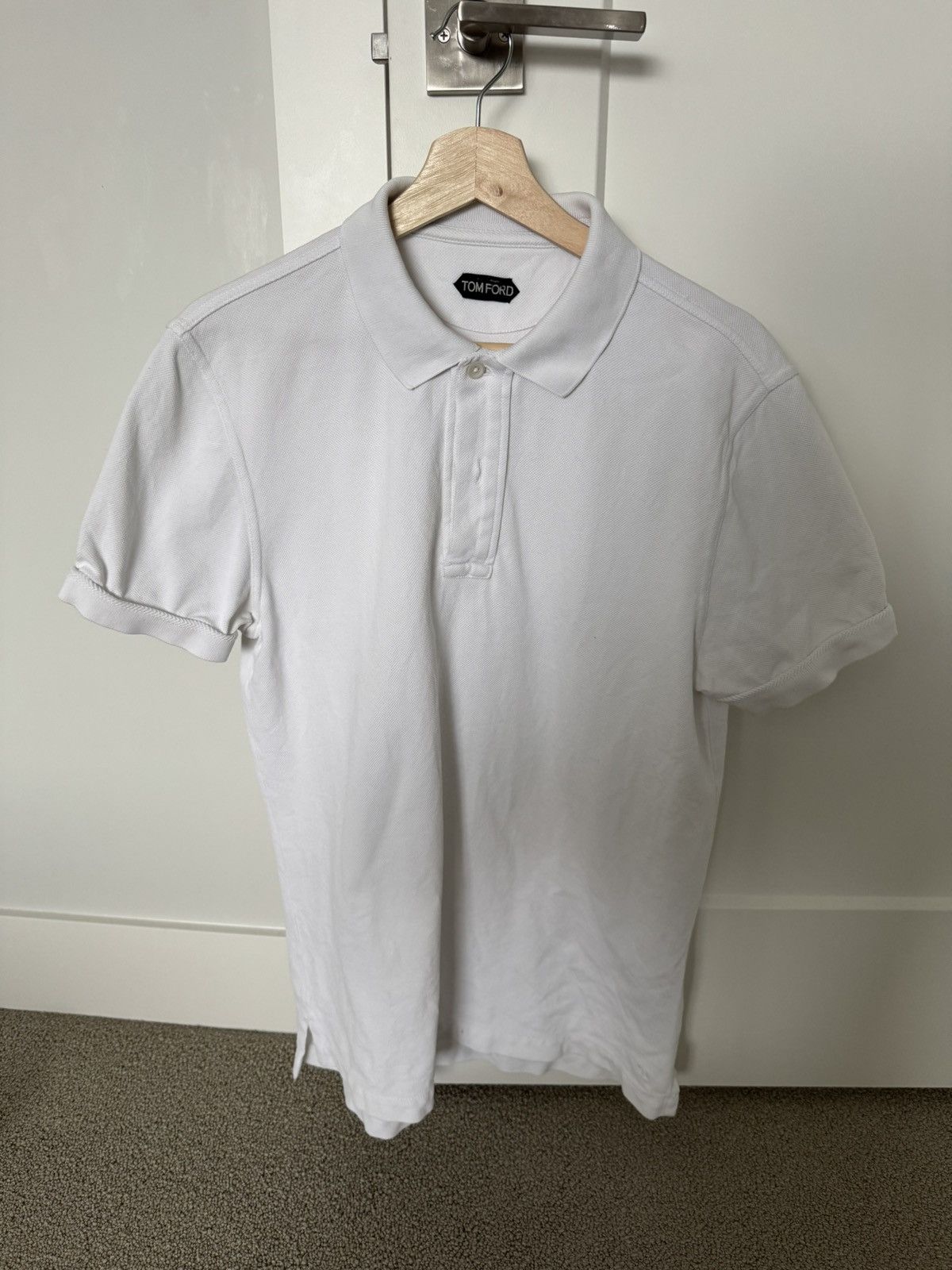 Tom Ford Tom Ford Cotton Polo Size 52 - White Size US L / EU 52-54 / 3 - 1 Thumbnail
