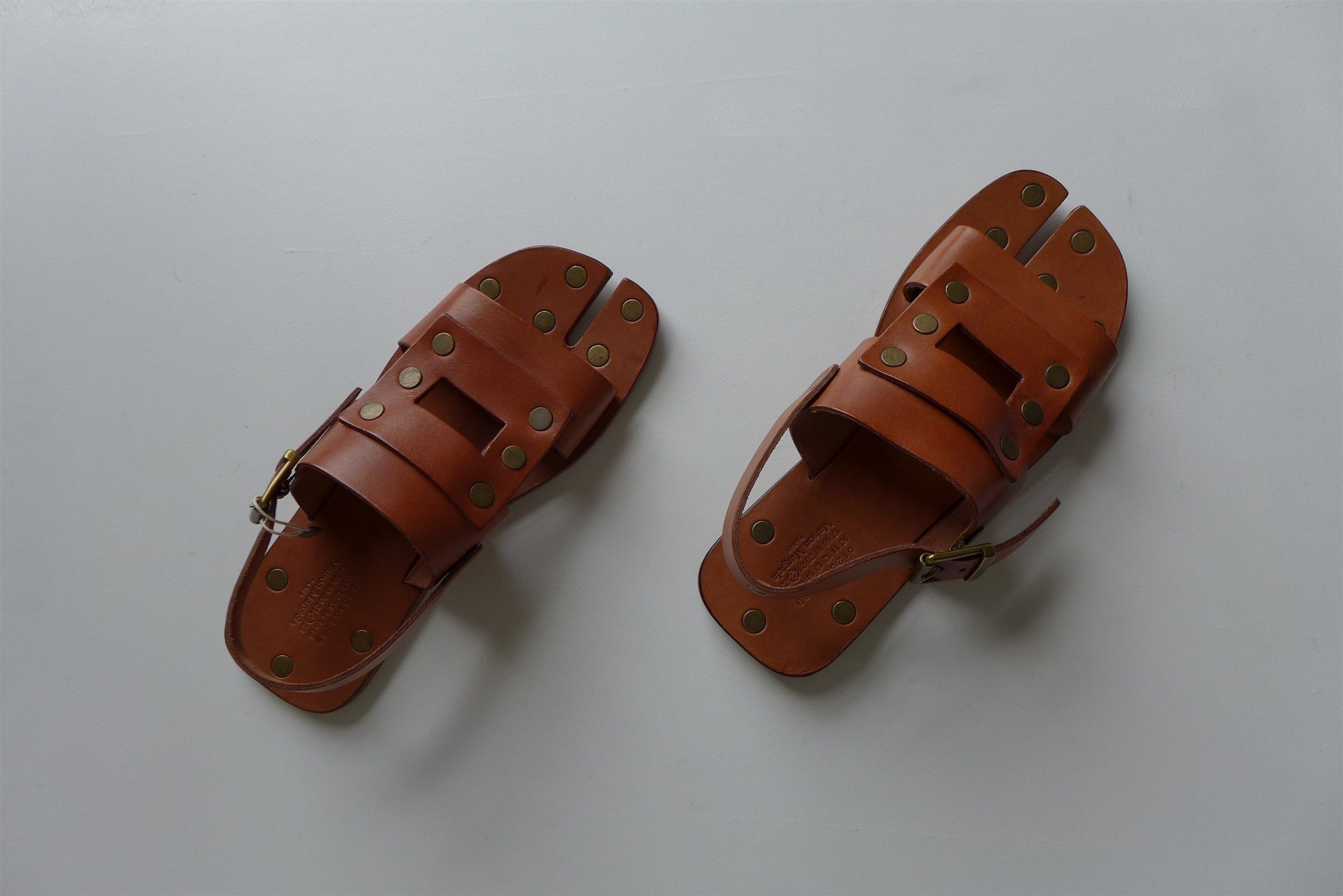 Maison Margiela *Size 39* Margiela Tabi Sandals - Brown Calf Leather Size US 6 / IT 36 - 2 Thumbnail