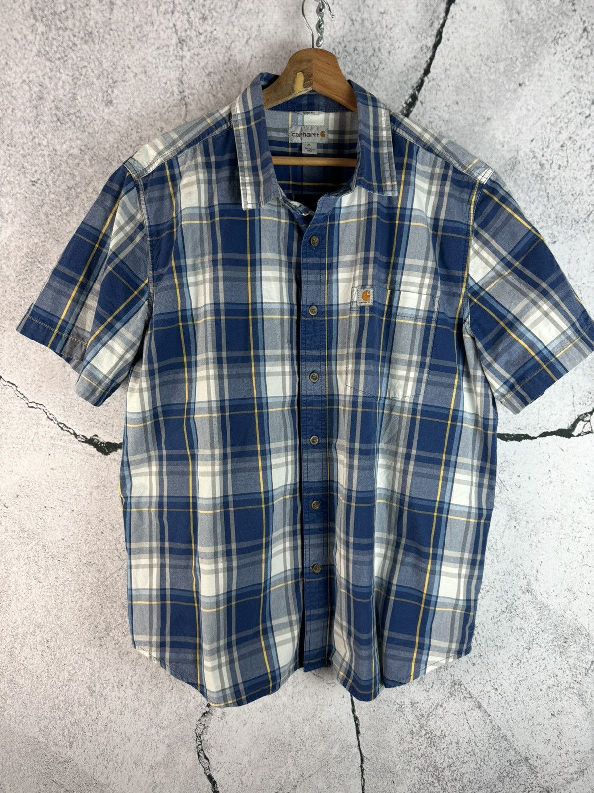 Carhartt Carhartt vintage short sleeve shirt plaid checkered Y2K Size US XL / EU 56 / 4 - 1 Thumbnail
