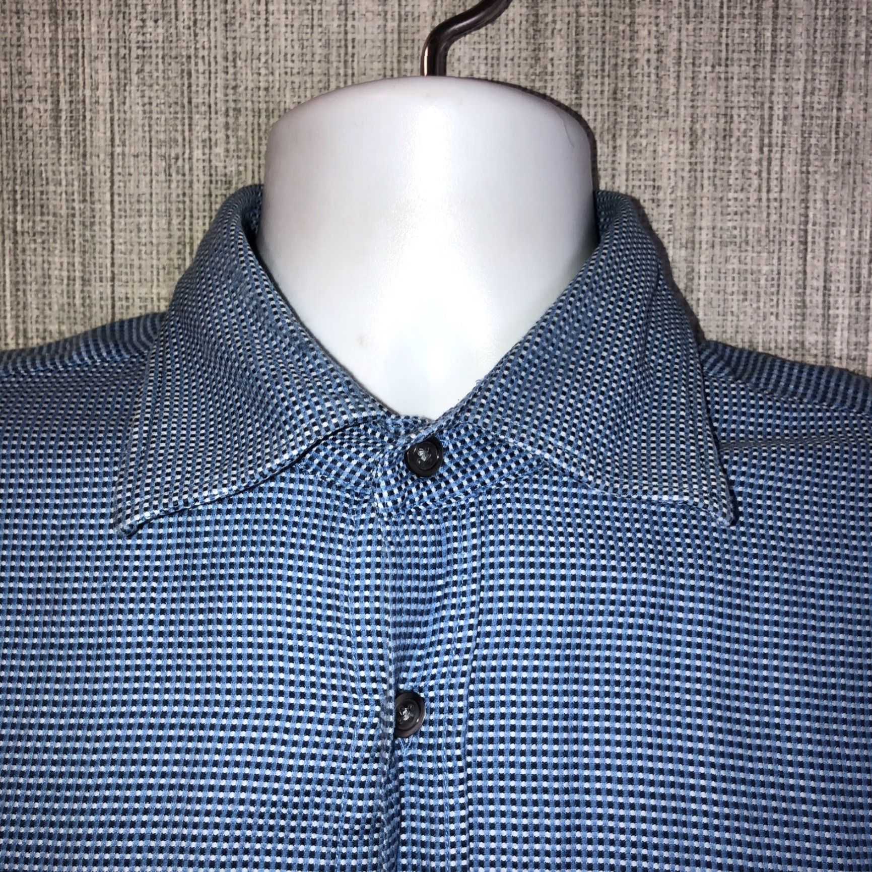 Hugo Boss HUGO BOSS Check Blue Button-Up Shirt Mens L Blue Large Long Sleeve Button-Up Shirt Mens L Size US L / EU 52-54 / 3 - 2 Thumbnail