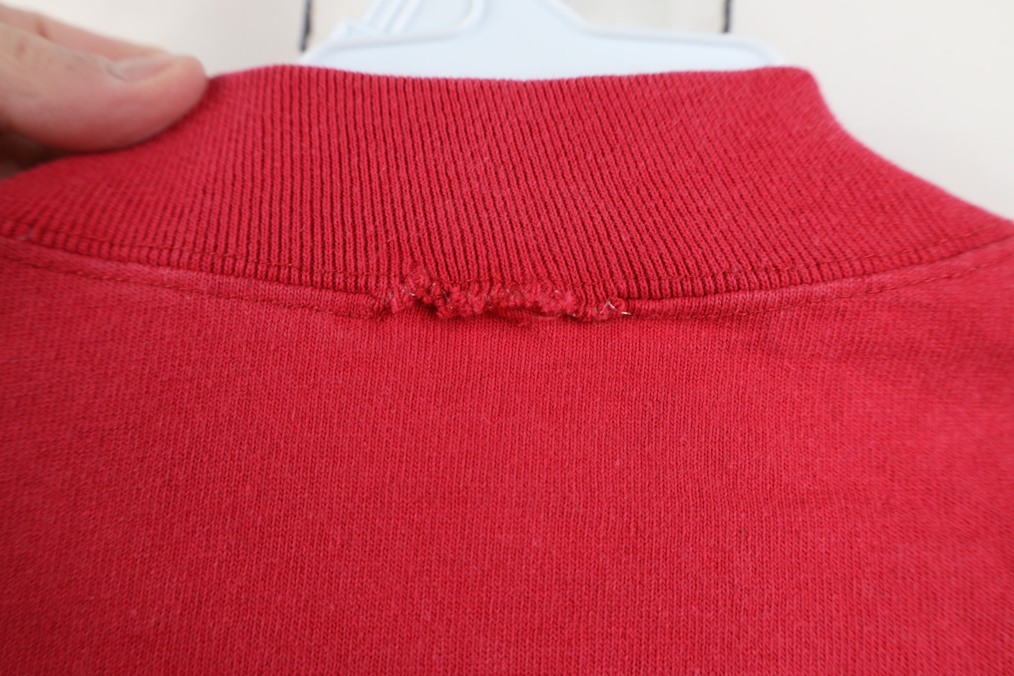 Reebok Vintage 90s Reebok Spell Mock Neck Long Sleeve T-Shirt Red Size US S / EU 44-46 / 1 - 8 Thumbnail