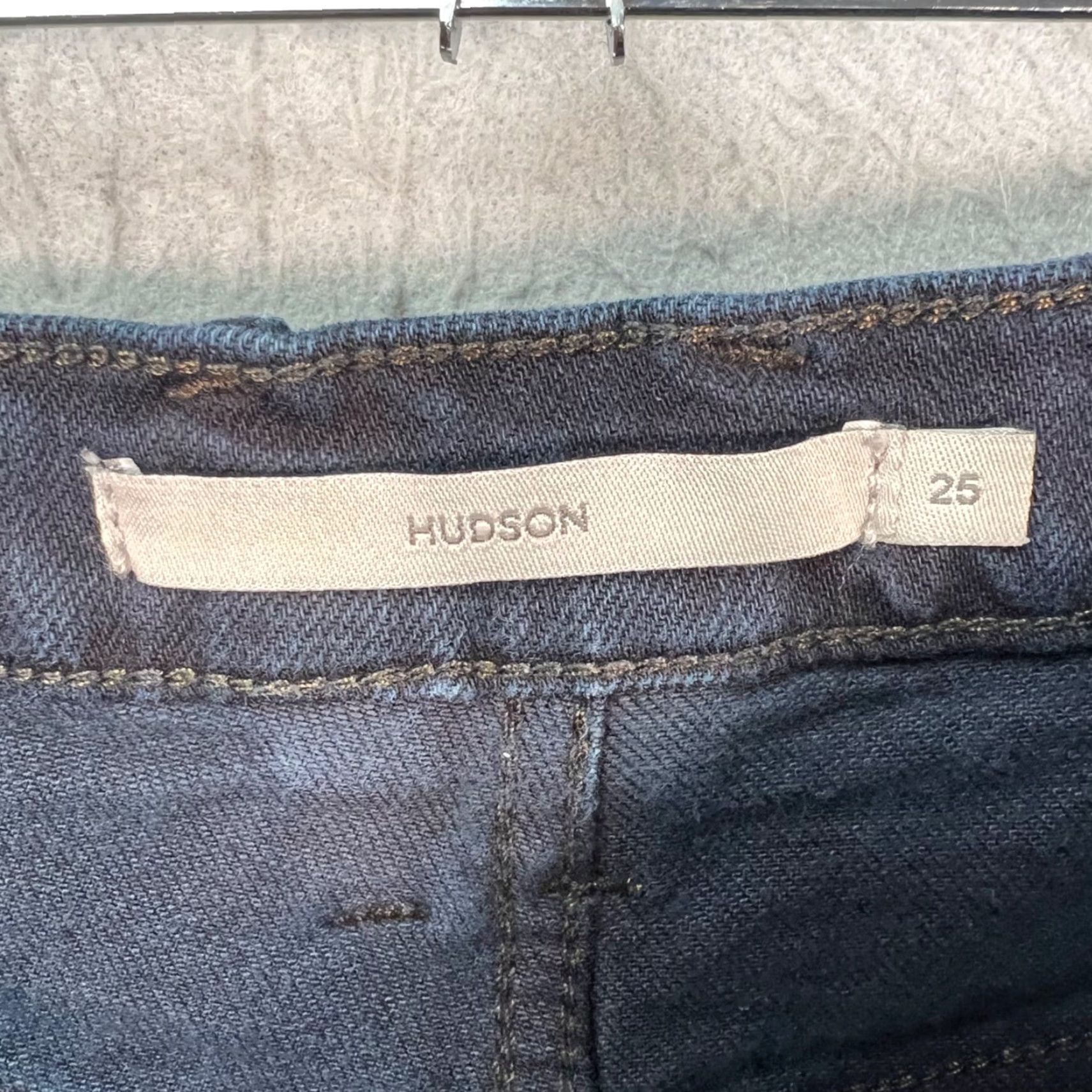 Hudson HUDSON Womens Size 25 Faye High-Rise Flare Dark Wash Jeans Organic Cotton Blend Denim 5-Pocket Inseam 31 Blue Womens Jeans Size 42" / US 20 - 3 Thumbnail