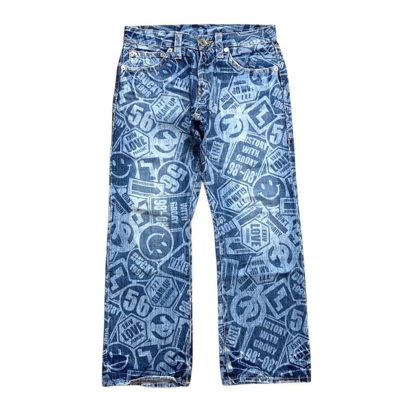 Japanese Brand Vintage Co and Lu All Over Print Jeans Size US 32 / EU 48 - 1 Thumbnail