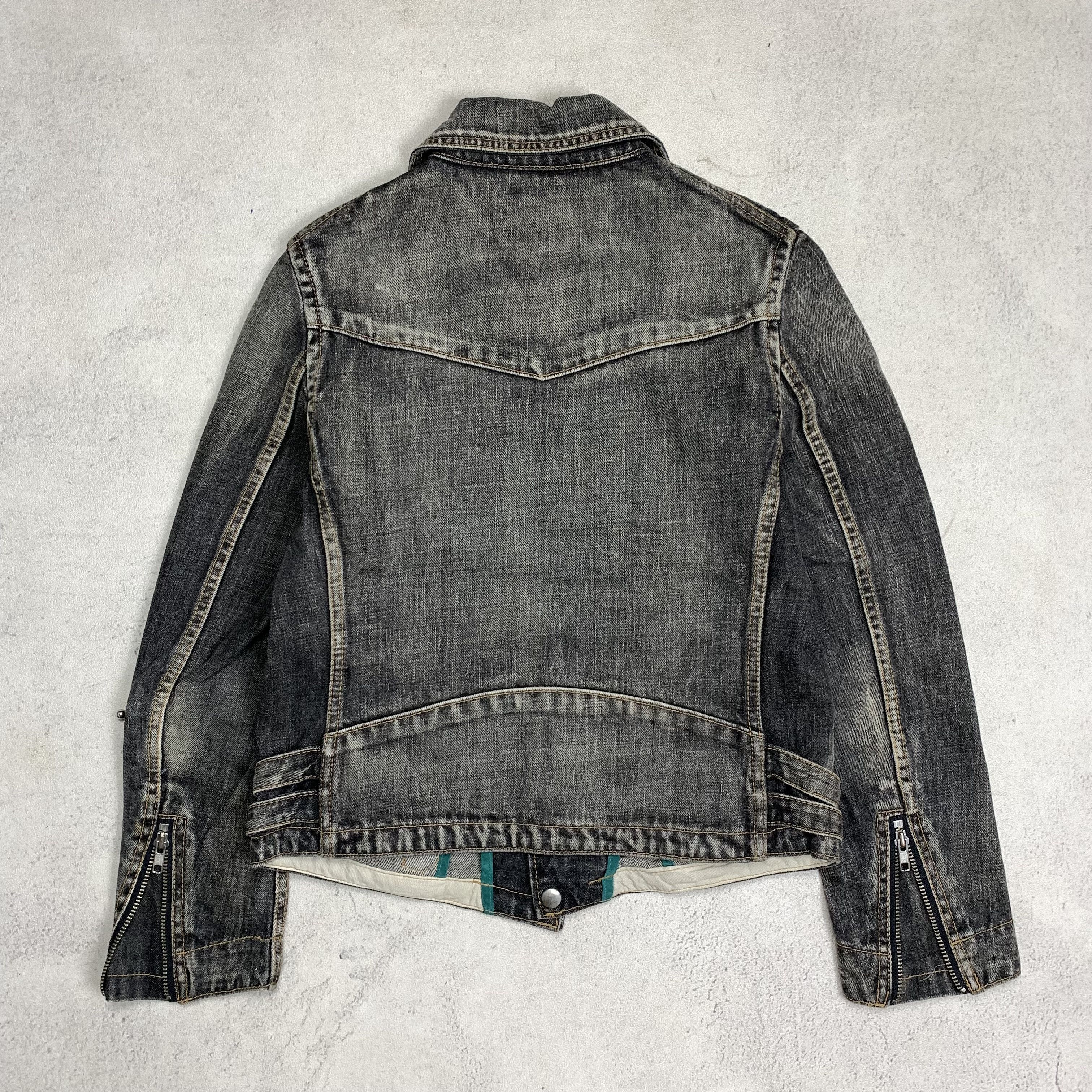 Japanese Brand RNA Alternative Biker Punk Denim Jacket Ramones Size M / US 6-8 / IT 42-44 - 2 Thumbnail