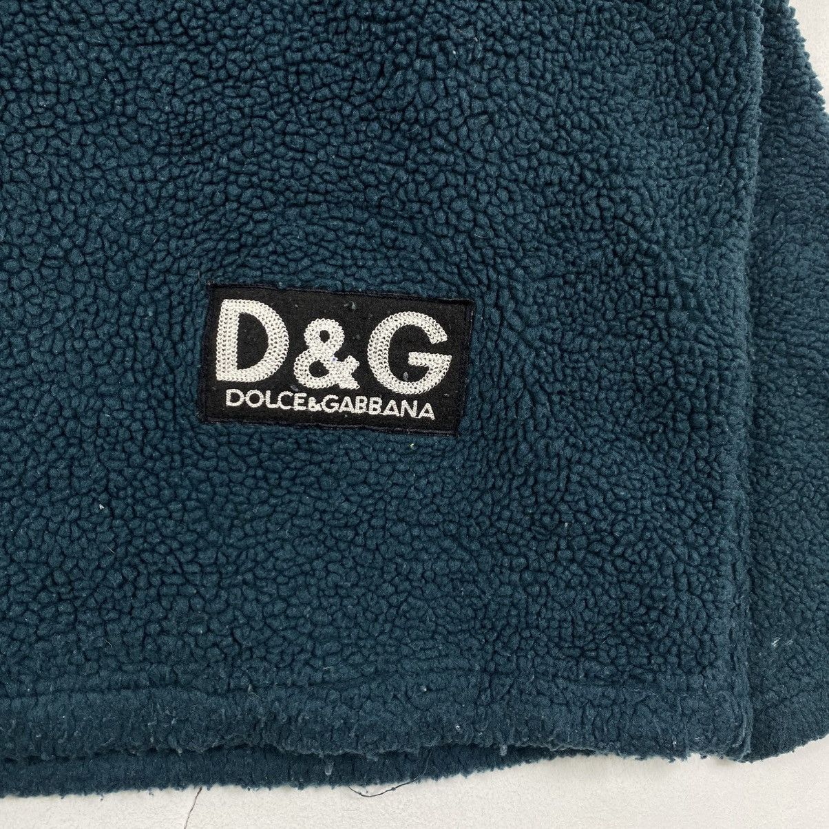 Dolce & Gabbana Vtg D&G Dolce & Gabbana Archive Sherpa Fleece 1/4 Zip Teal Size US XL / EU 56 / 4 - 5 Thumbnail
