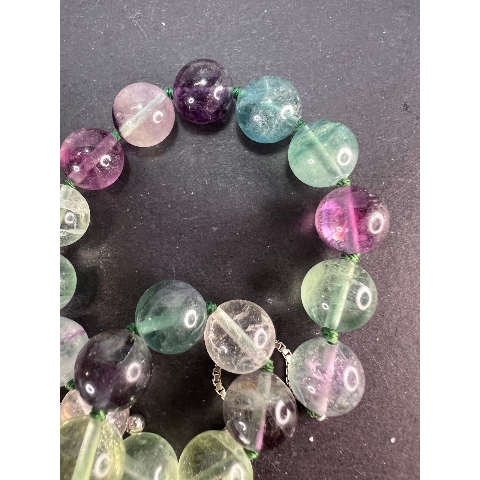 Other Fluorite knotted bolo necklace with sterling silver clasp Size ONE SIZE - 5 Thumbnail