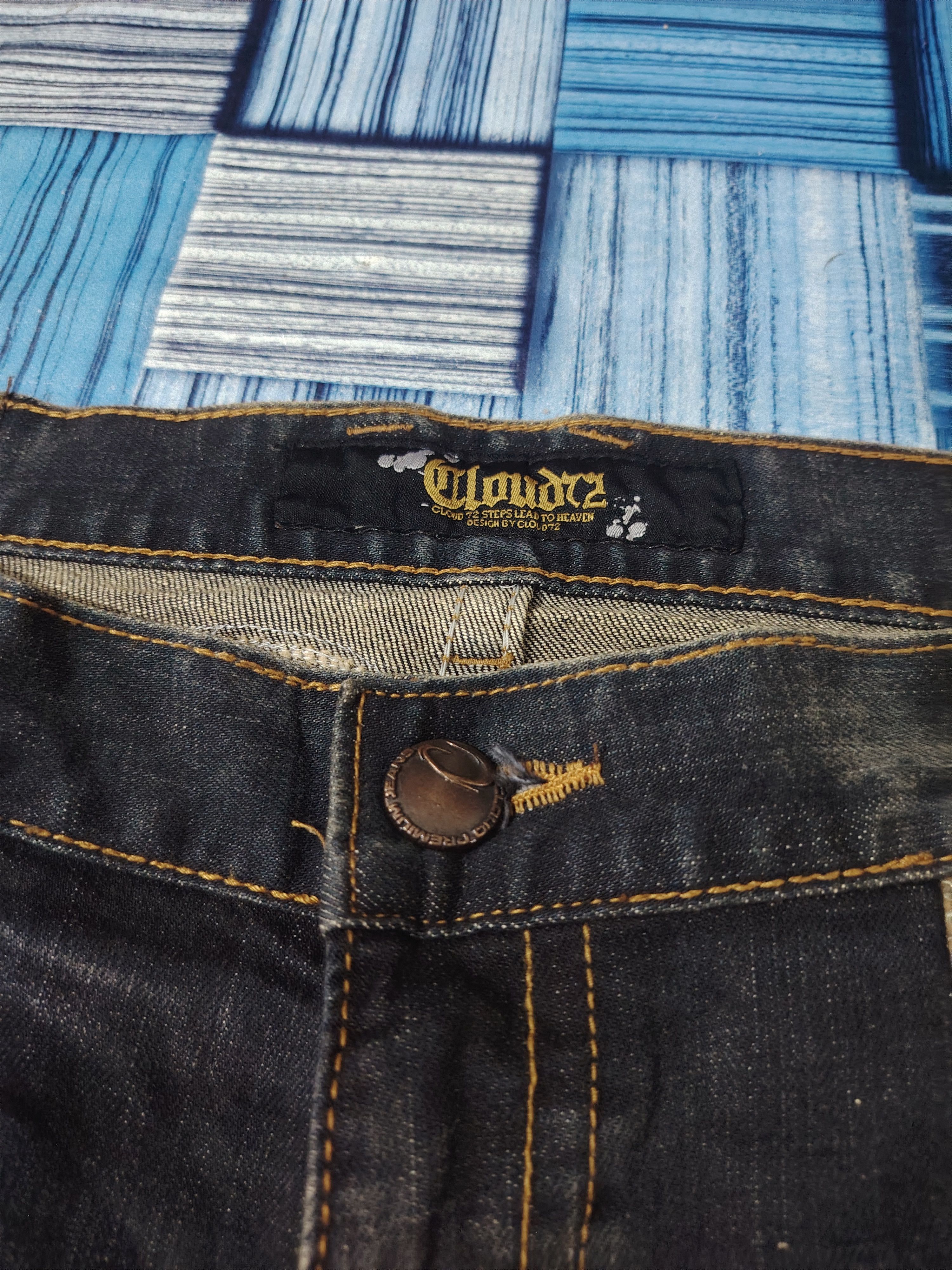 Rock Revival Japanese Cloud72 Denim Distressed Flared Jeans Cross Pocket Size US 40 / EU 56 - 8 Thumbnail