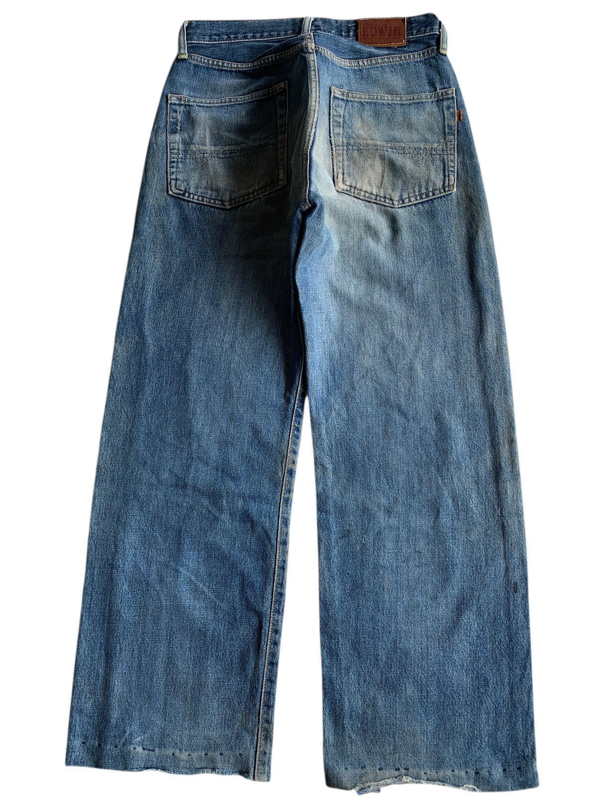 If Six Was Nine VINTAGE EDWIN 505 SELVEDGE BAGGY MUDWASH DISTRESSED DENIM Size US 29 - 3 Thumbnail