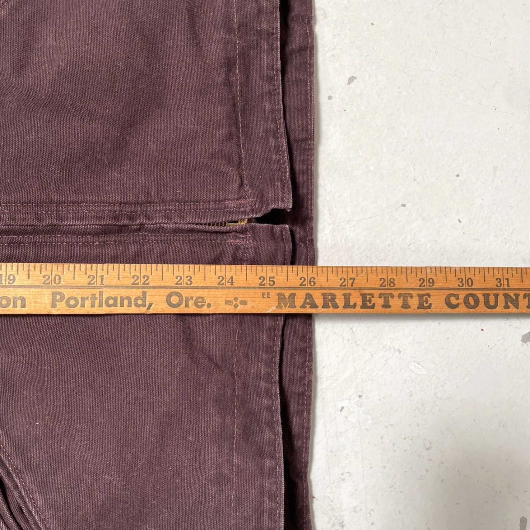 Carhartt VINTAGE Carhartt Jacket Hooded Bomber WJ141 Deep Wine Duck Canvas Sherpa Women's XL Size XL / US 12-14 / IT 48-50 - 5 Thumbnail