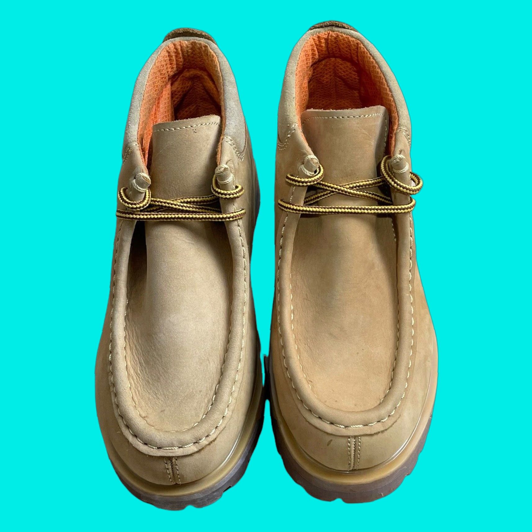 VINTAGE CACTUS 511M Boots Work Oil Resistant Leather Tan Nubuck Lace Up Ankle Men SIZE 6.5 US Mens 6.5