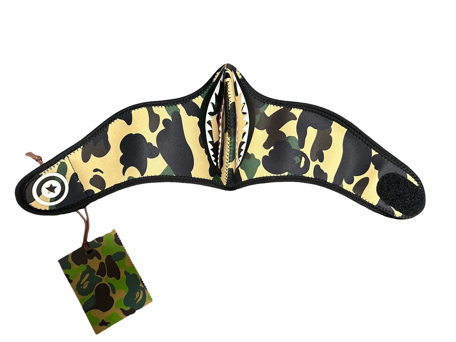 Bape A Bathing Ape Yellow Camo Shark Mask One Size Size ONE SIZE - 1 Thumbnail