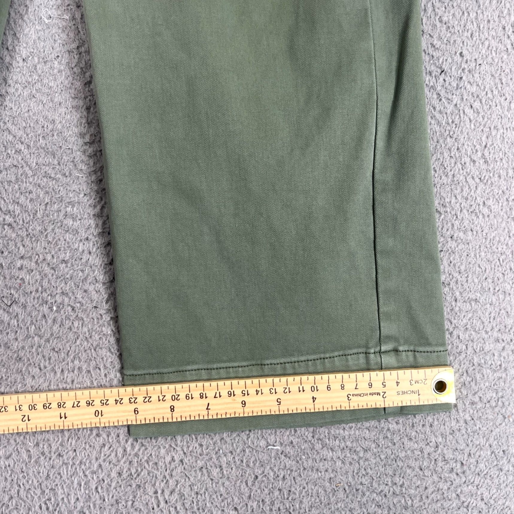 Spanx Spanx Pants Womens Medium Stretch Twill Pull On Cropped Green Wide-Leg 20312Q Size 32" / US 10 / IT 46 - 2 Thumbnail