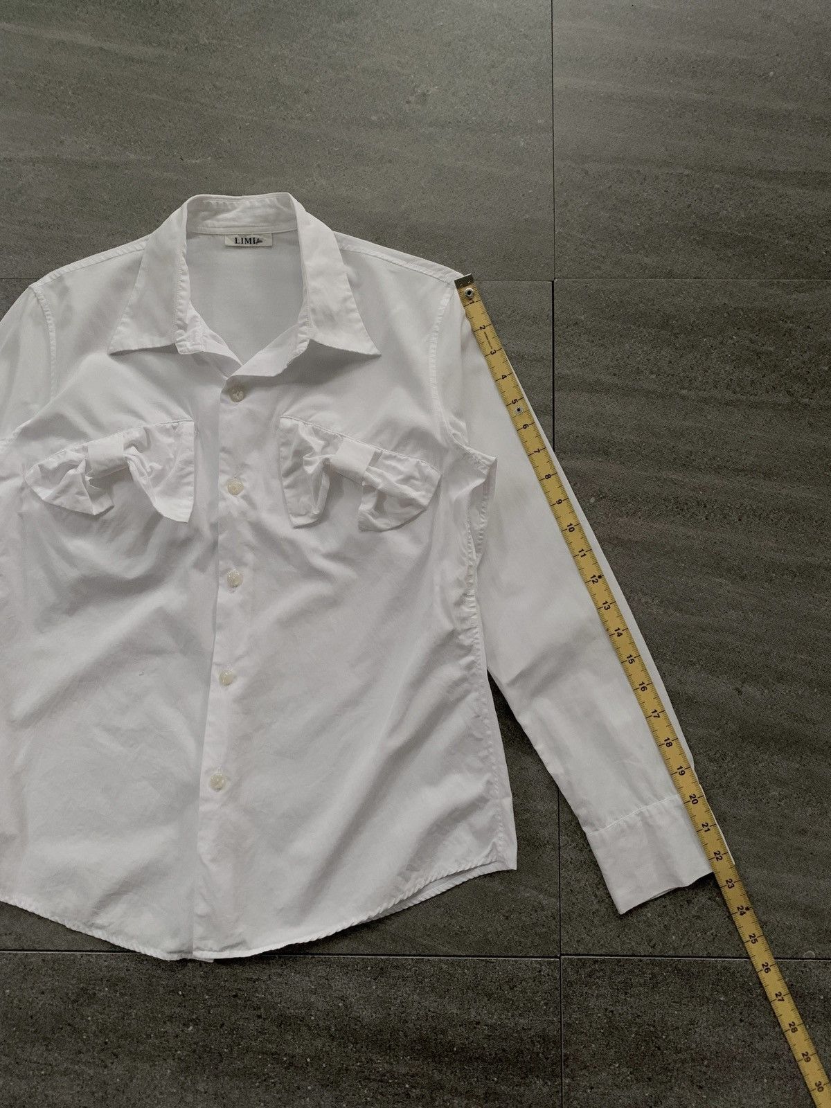 Yohji Yamamoto FREE TAX! Limi Feu Ribbon Applique Shirt Size US XS / EU 42 / 0 - 10 Thumbnail