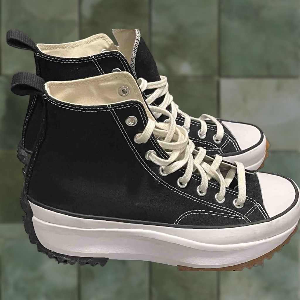 Converse VINTAGE Converse Run Star Hike Platform High Top Unisex Casual Shoe 9.5 Black 2019 Stars Sneakers Mens Womens Size L / US 10 / IT 46 - 1 Thumbnail