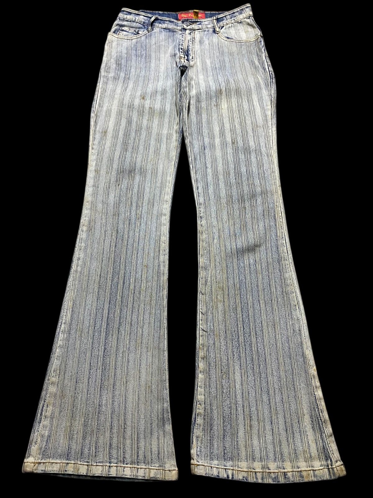 Japanese Brand Rare vintage Y2K P.M. Pantomime blue flare jeans jeans Size US 28 / EU 44 - 1 Thumbnail