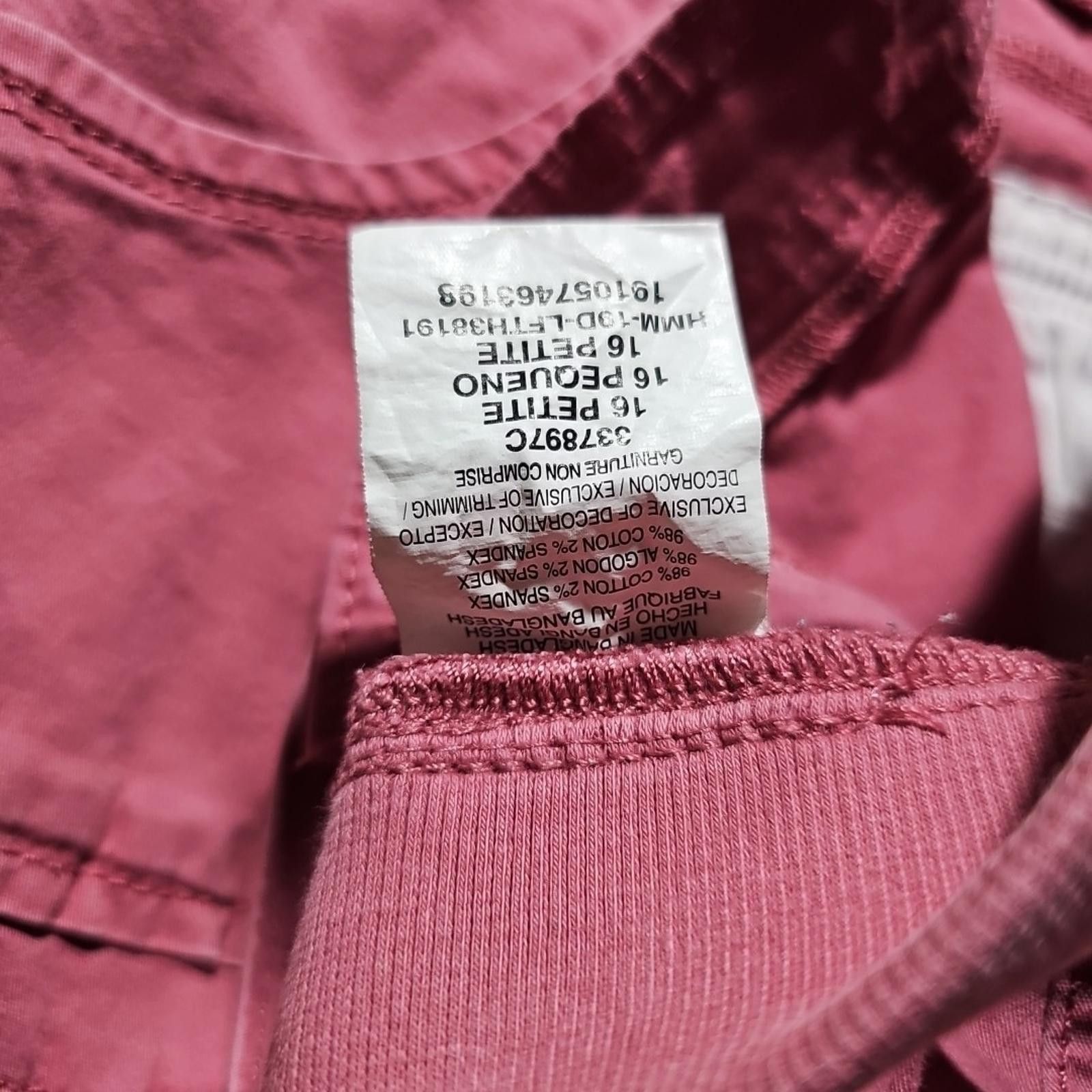 Lee Lee Relaxed Fit 16P Pink Capris Size 38" / US 16 / IT 52 - 3 Thumbnail