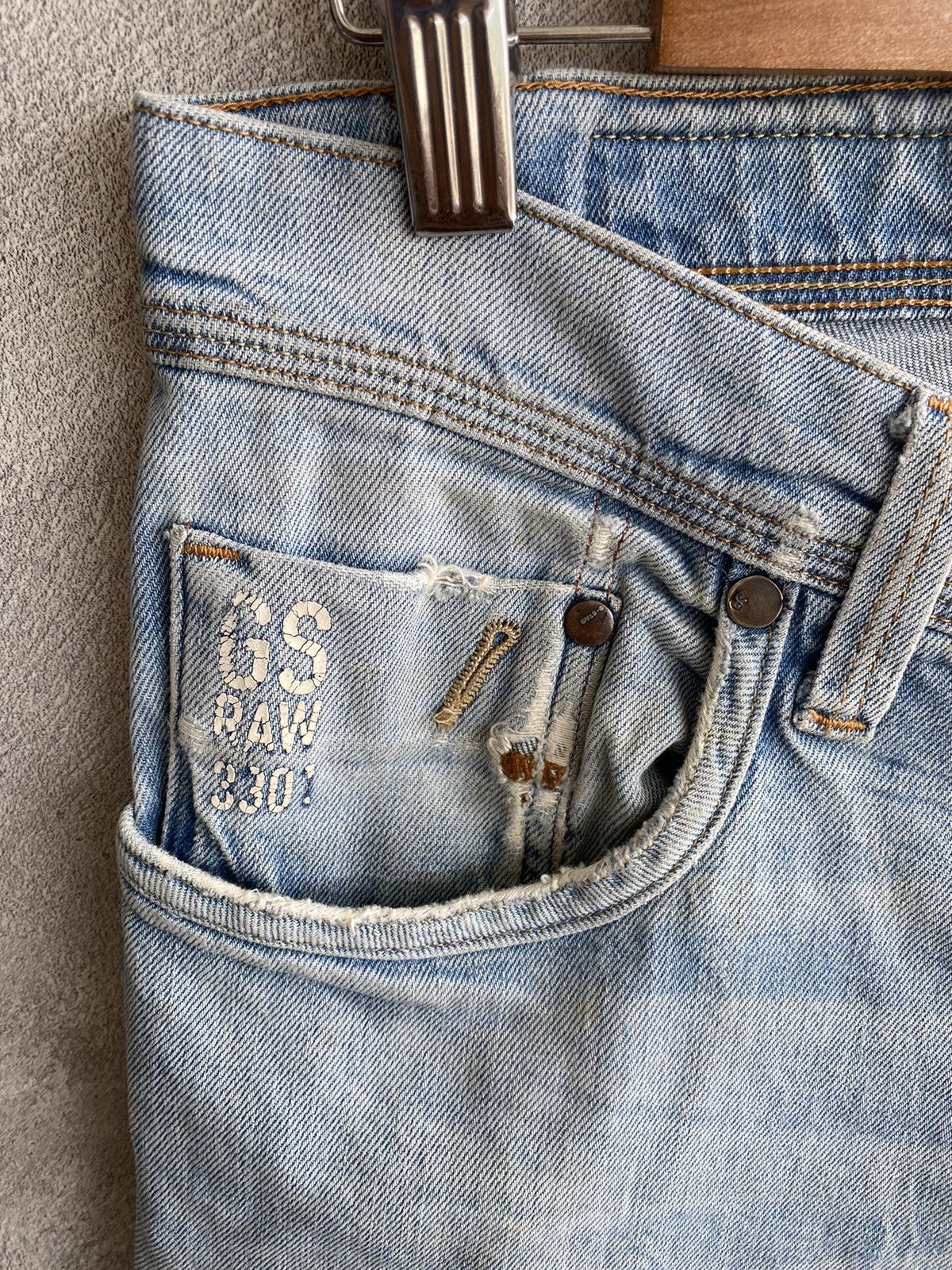 G-Star G Star Raw 3301 Distressed Denim Size US 32 / EU 48 - 5 Thumbnail