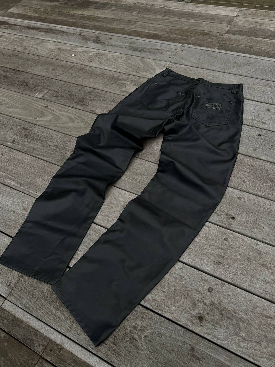 Versace Versace V2 Classic Leather Rare Wide leg Trousers Vintage Size US 32 / EU 48 - 1 Thumbnail