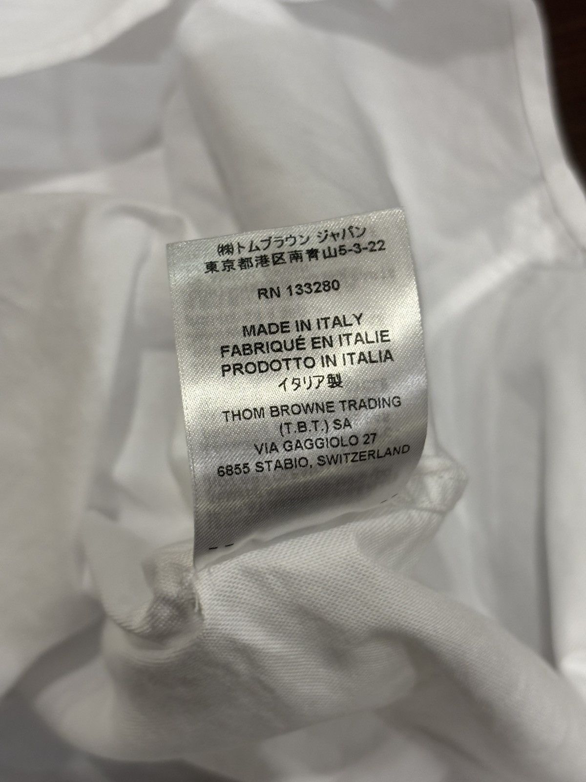 Thom Browne Thom Browne Canvas White Button Up Shirt Size US XS / EU 42 / 0 - 7 Thumbnail