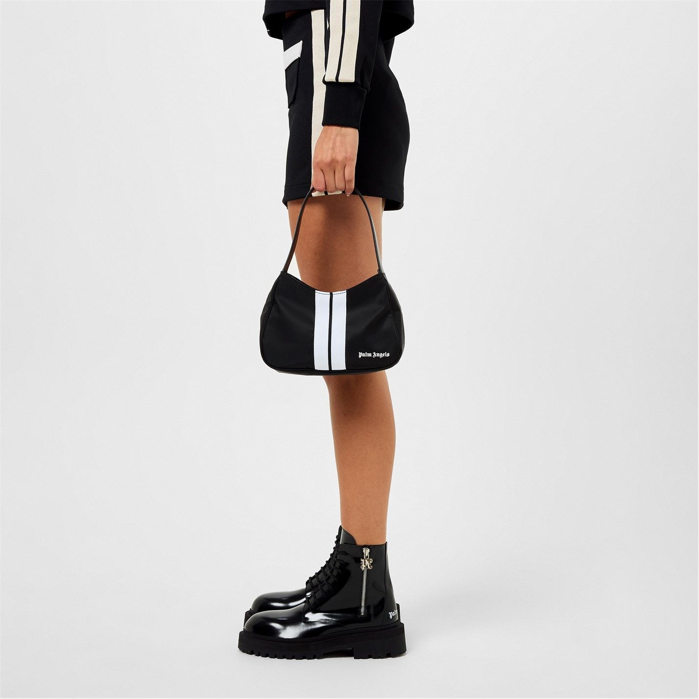 Palm Angels o1g2r1mq0325 Size: OS / Venice Track Hobo Bag Black & White Size ONE SIZE - 2 Thumbnail