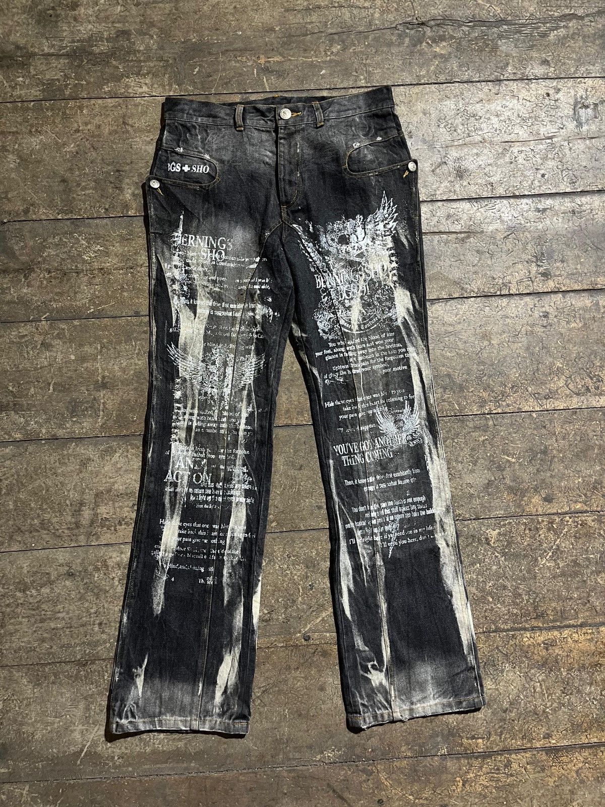 Other Very rare sho berning denim jeans punk Size US 33 - 1 Thumbnail