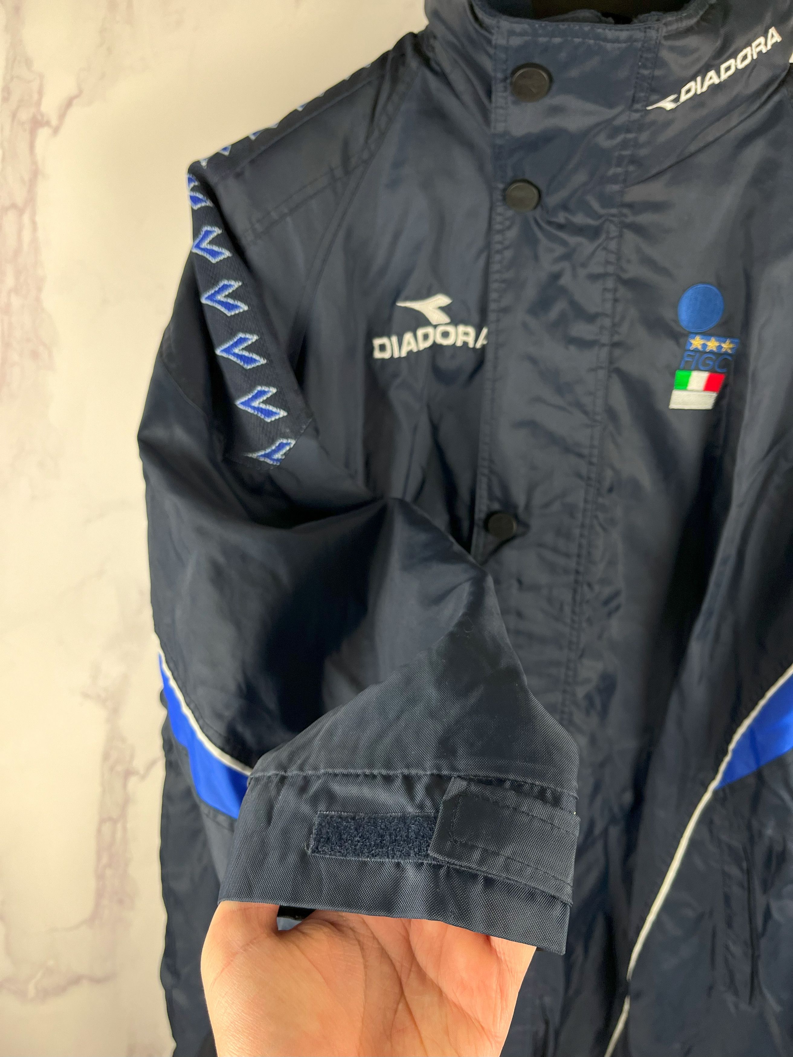 Diadora Vintage Diadora Italy FIGC Long Jacket Big Logo Size M Size US M / EU 48-50 / 2 - 11 Thumbnail