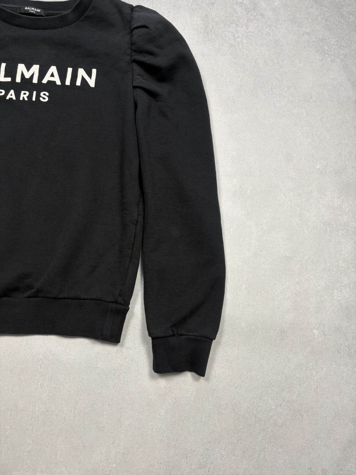 Balmain Balmain Paris Logo Sweatshirt Shoulder Panel Detail Black XS Size XS / US 0-2 / IT 36-38 - 5 Thumbnail