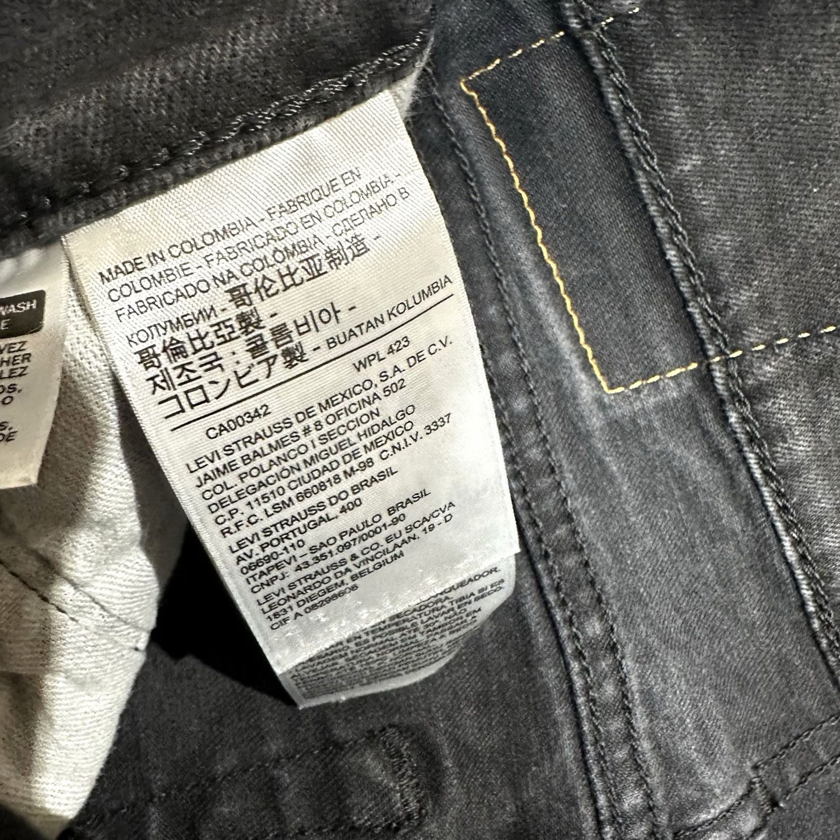 Levi's Jeans Mens 31x29 502 Tapered Black Preppy Denim