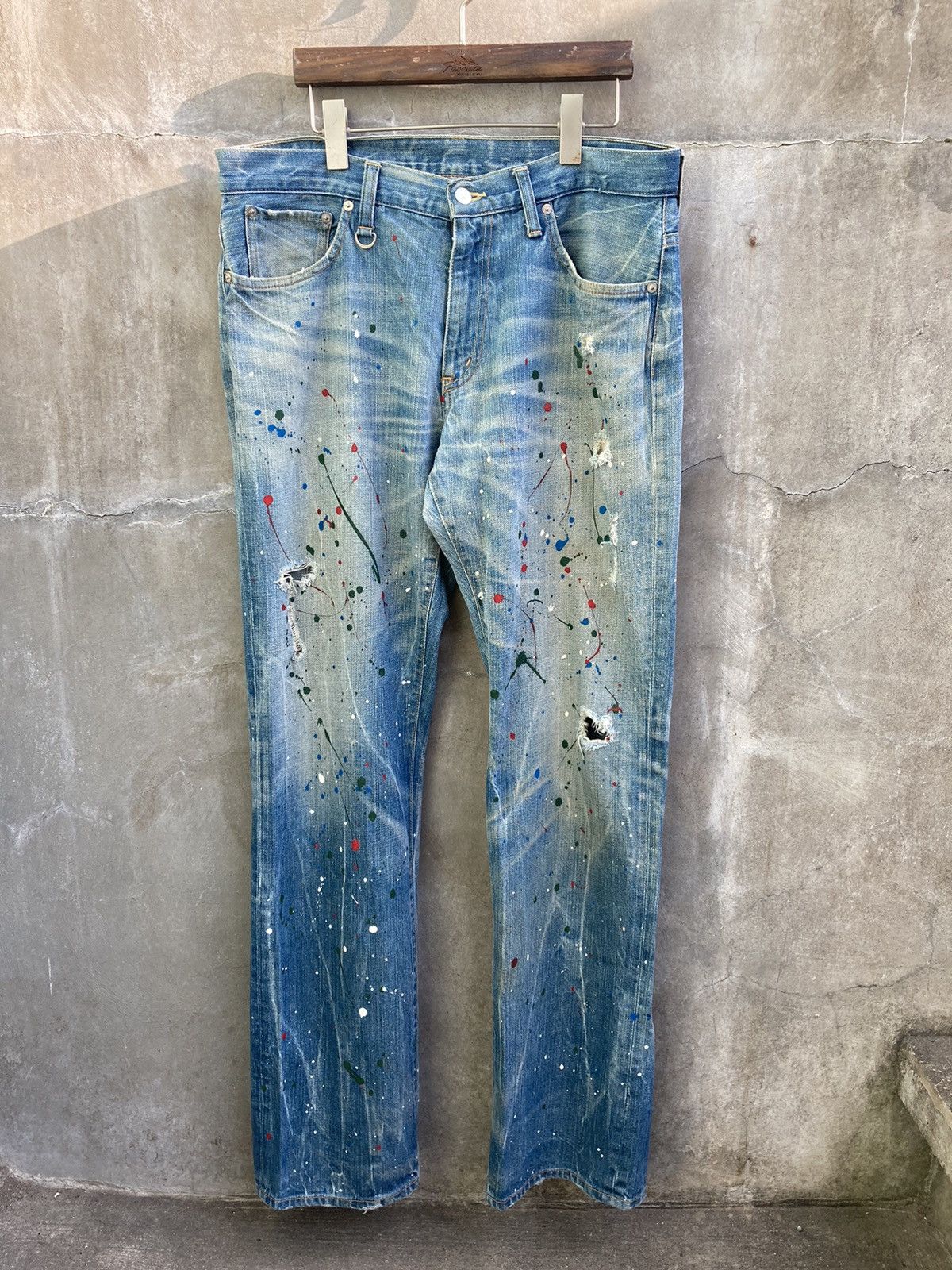 Sophnet. Paint Splattered Denim Jeans Size US 36 / EU 52 - 1 Thumbnail