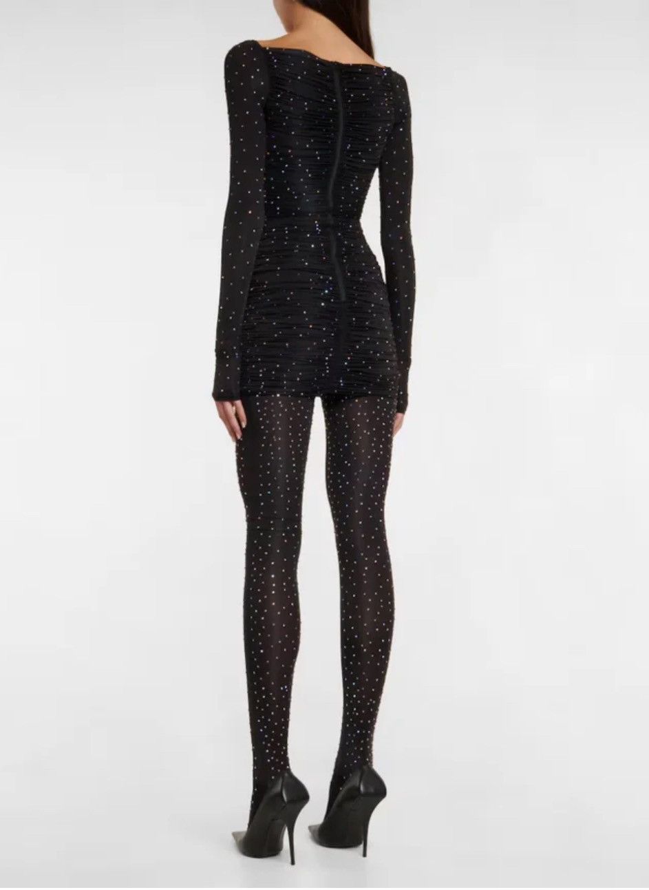 Alex Perry ALEX PERRY Crystal-embellished tights Size 27" / US 4 / IT 40 - 3 Thumbnail