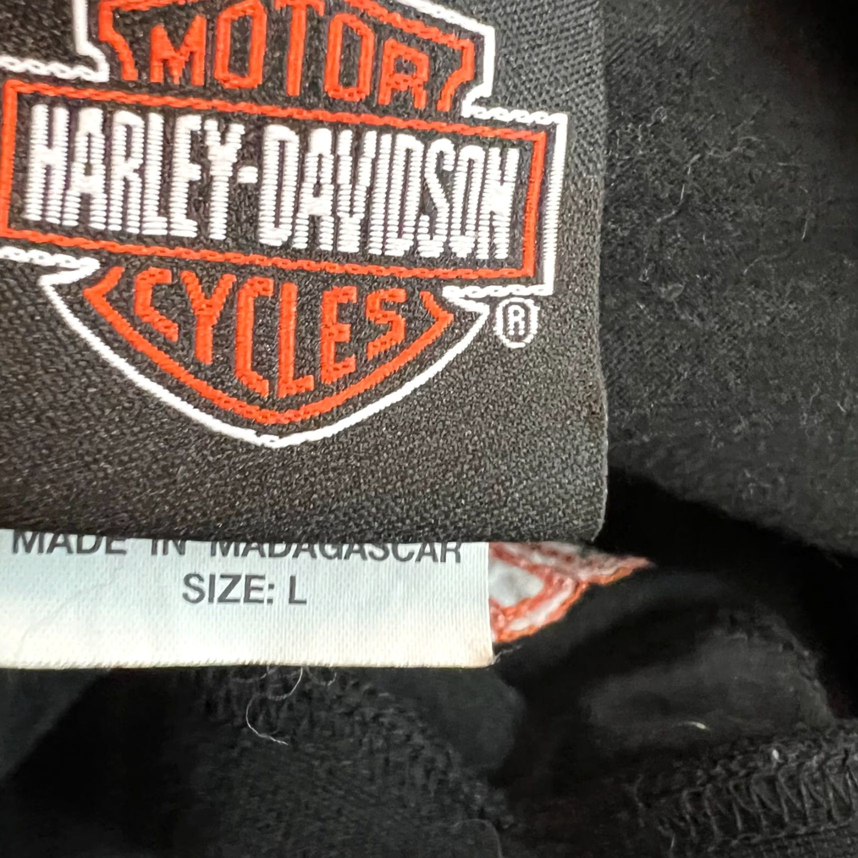 Harley Davidson Harley-Davidson Womens T-Shirt Embroidered Top L Black Vintage No Size L / US 10 / IT 46 - 6 Thumbnail