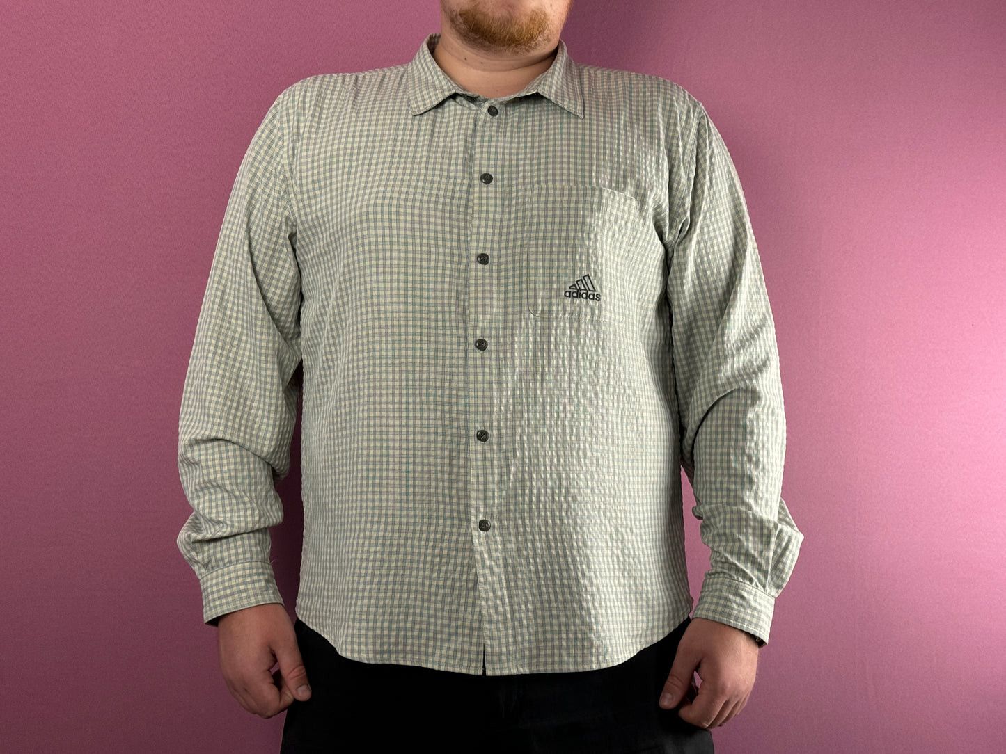 Adidas × Vintage Adidas NANO-TEX Vintage Men's Trekking Check Shirt - XXL Size US XXL / EU 58 / 5 - 3 Thumbnail