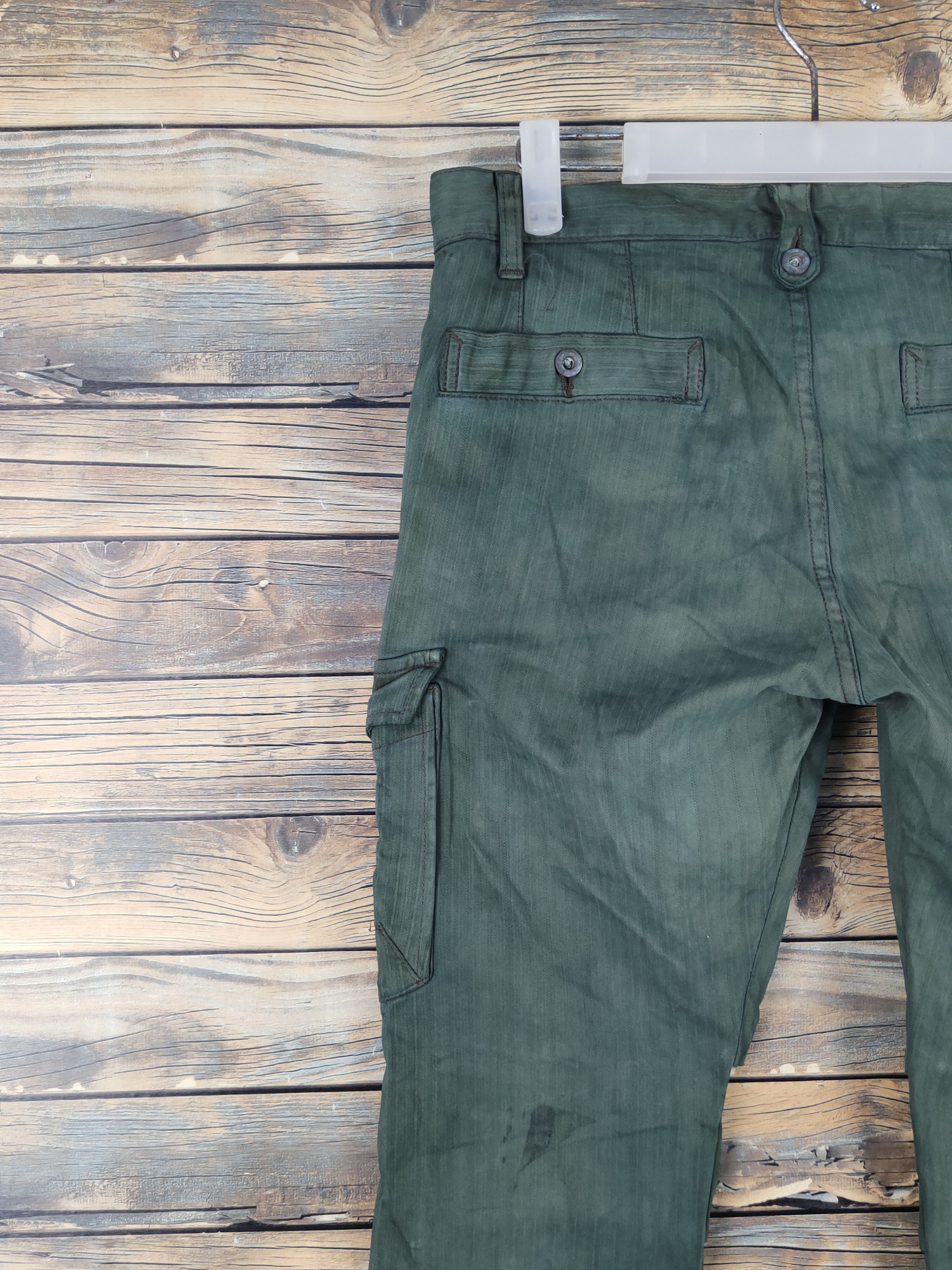 BIGI Bigi Green faded Multipocket Tactical Cargo Pants #W2099 Size US 31 - 8 Thumbnail