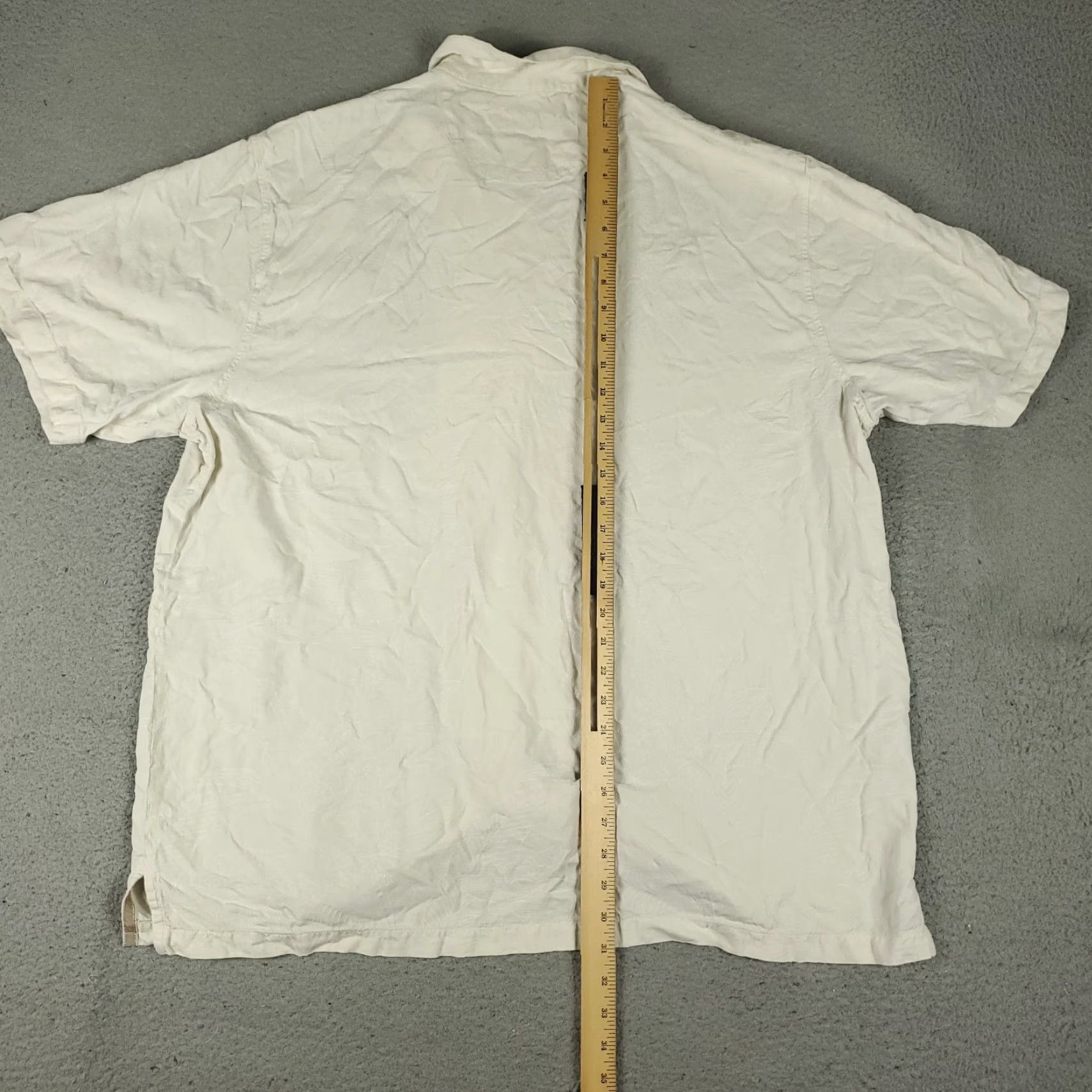 Tommy Bahama Tommy Bahama Shirt Mens 2XLT Beige Silk Hawaiian Button Up Short Sleeve Collared Beach Tropical Hawaiian Modern 2XLT Mens Regular Silk Button-Up Size US XXL / EU 58 / 5 - 4 Thumbnail