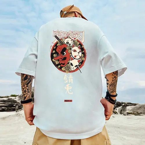 Designer Demon Slayer Vintage Printed Tshirt Size US L / EU 52-54 / 3 - 1 Thumbnail