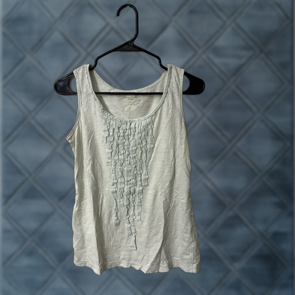 Eddie Bauer VINTAGE Eddie Bauer Tank Top Women Small Mint Green V-Neck Sleeveless Blouse Casual 90s Style Womens Size S / US 4 / IT 40 - 1 Thumbnail