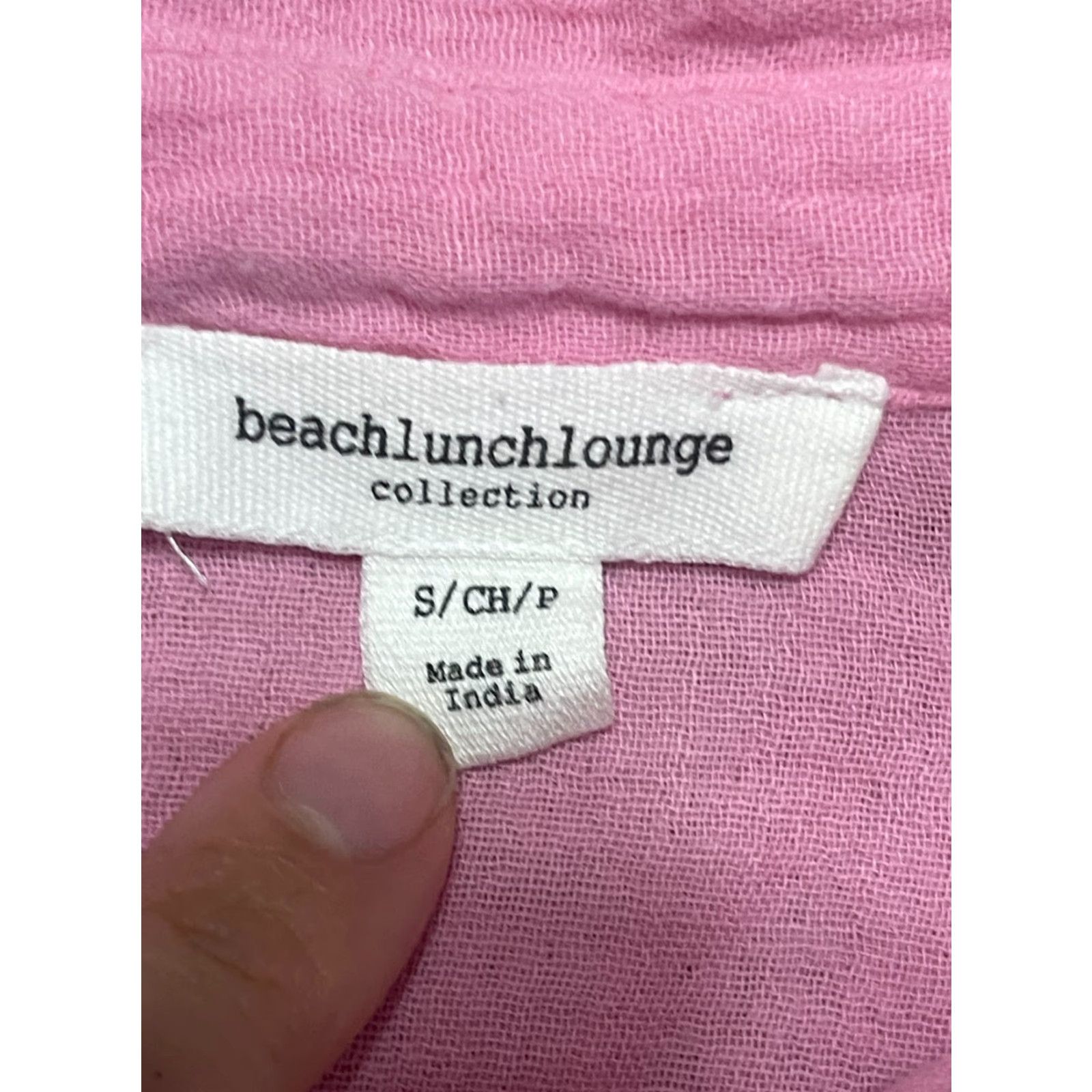Vintage Beach Lunch Lounge Shirt Women's Small Pink Long Sleeve Button Up Size S / US 4 / IT 40 - 5 Thumbnail