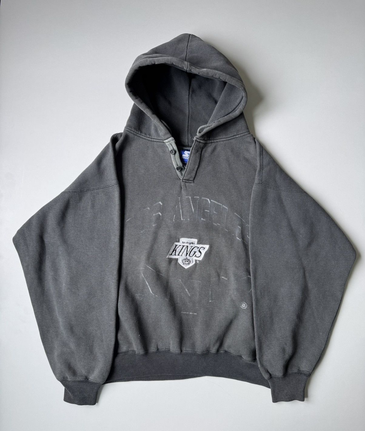 NHL × Vintage Vintage 1992 Los Angeles Kings Hoodie Starter Washed NHL y2k Size US M / EU 48-50 / 2 - 1 Thumbnail